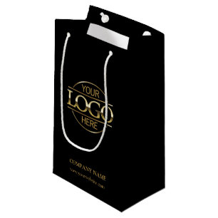 Petit Sac Cadeau Logo d'entreprise corporative noir minimaliste