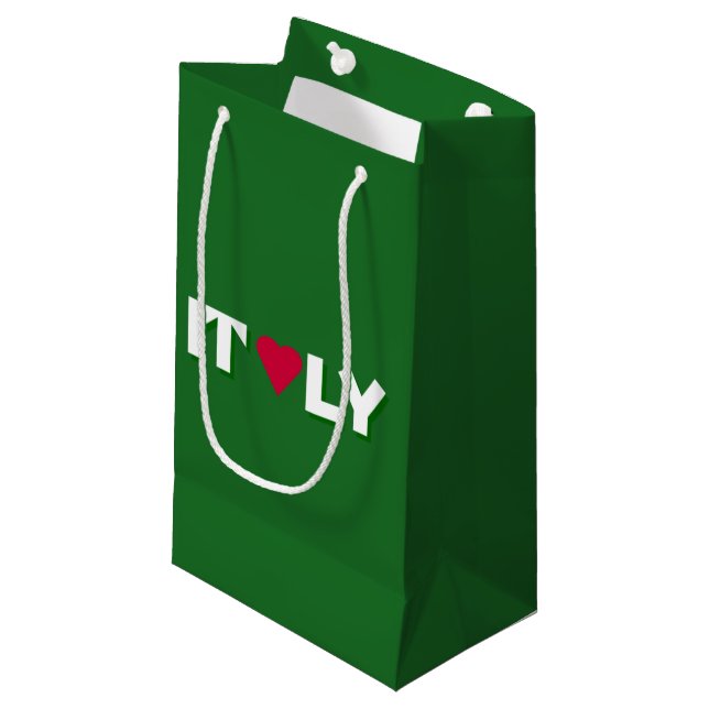 Petit Sac Cadeau logo I Heart Italy (Devant Angle)