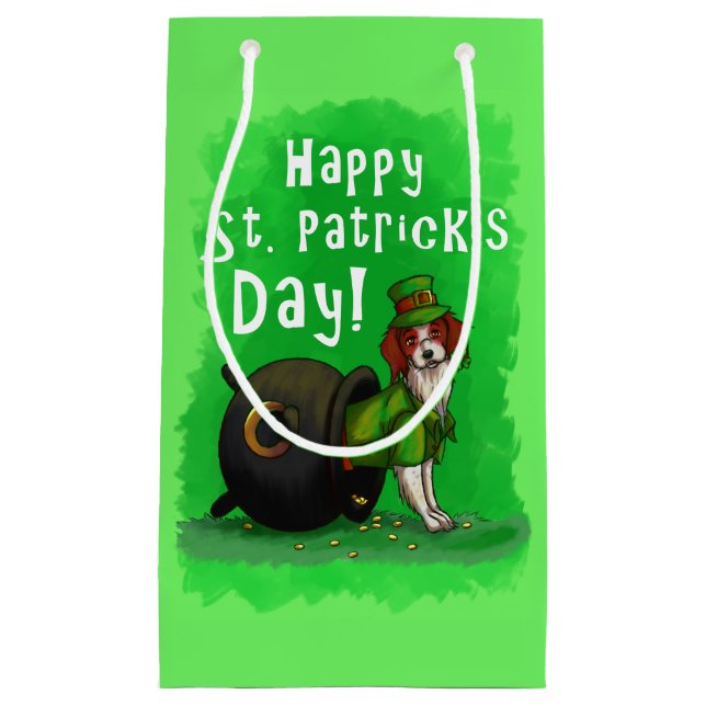 Petit Sac Cadeau Lucky St. Patrick's Day Dog (Devant)