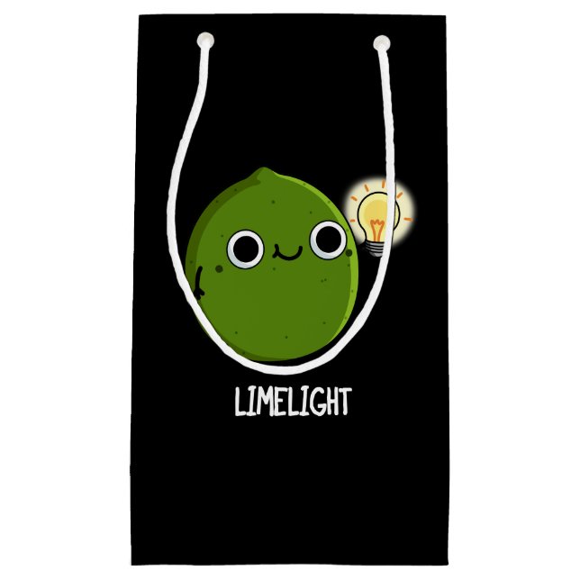 Petit Sac Cadeau Lueur de chaux Funny Fruit Lime Pun Dark BG (Devant)