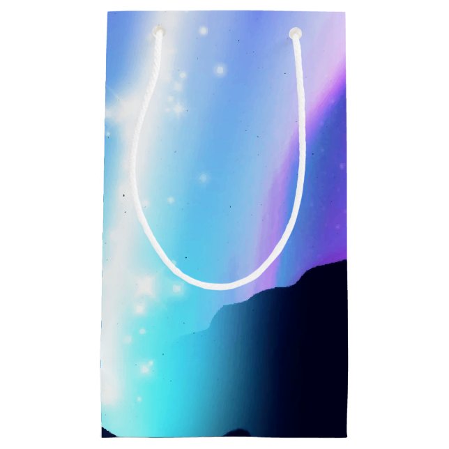 Petit Sac Cadeau Lumières du Nord (Devant)