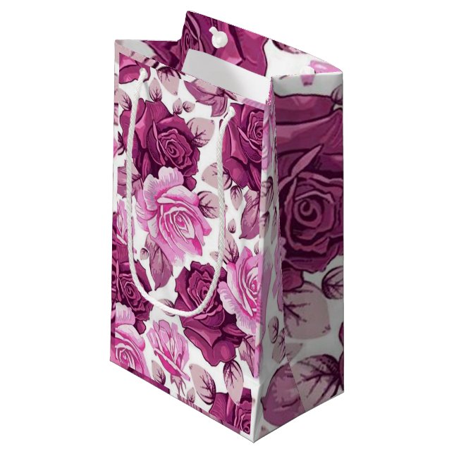 Petit Sac Cadeau Luxe floral (Devant Angle)