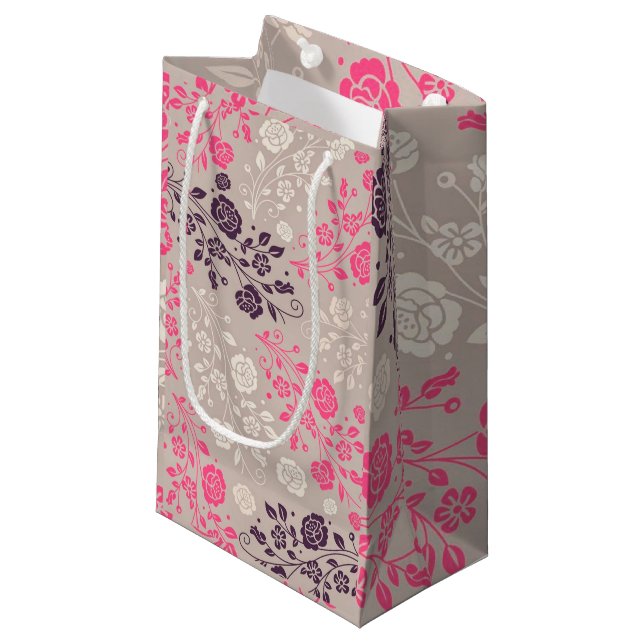 Petit Sac Cadeau Luxe floral (Devant Angle)