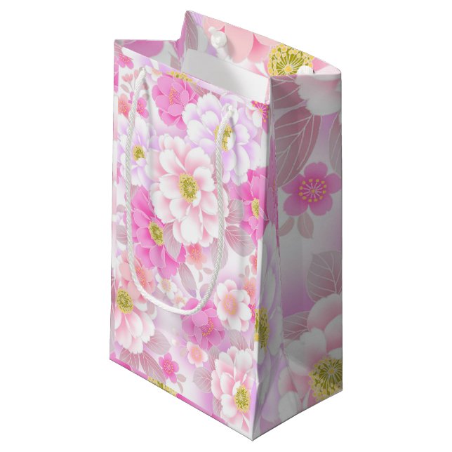 Petit Sac Cadeau Luxe floral (Devant Angle)