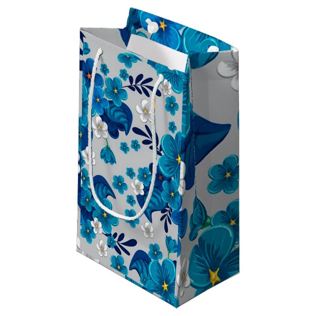 Petit Sac Cadeau Luxe floral (Devant Angle)