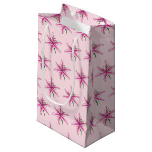 Petit Sac Cadeau Lys Rose Lys Fleurie Jardin Printemps