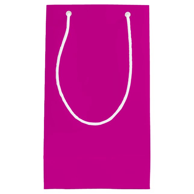 Petit Sac Cadeau Magenta Clair Uni (Devant)