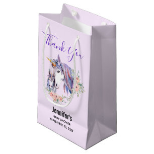 Petit Sac Cadeau Magique Unicorn Maman & Baby Baby shower aquarelle