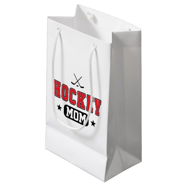 Petit Sac Cadeau Maman d'hockey (Devant Angle)