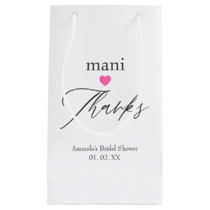 Petit Sac Cadeau Mani rose merci