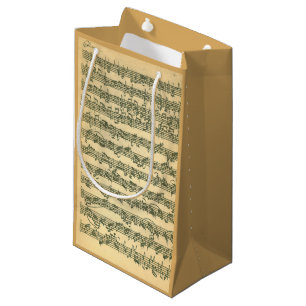 Petit Sac Cadeau Manuscrit de musique de Bach Chaconne pour le