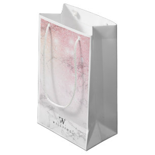 Petit Sac Cadeau Marbre de luxe personnalisé