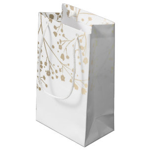 Petit Sac Cadeau Mariage blanc élégant de la respiration du bébé d'