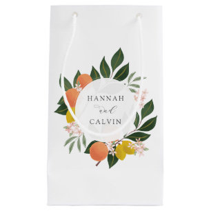 Petit Sac Cadeau Mariage Citron et Verdure
