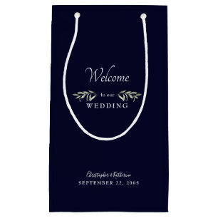 Petit Sac Cadeau Mariage Favoriser Noms et Date de Marine