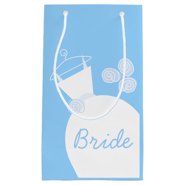 Petit Sac Cadeau Mariage Gown Blue Bride petite (Devant)