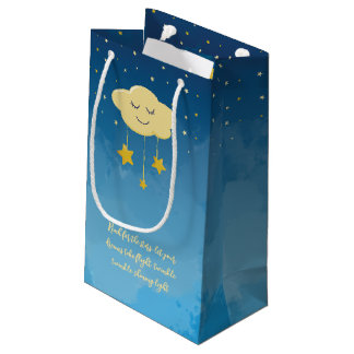 Petit Sac Cadeau Marine Blue Gold Twinkle Little Star