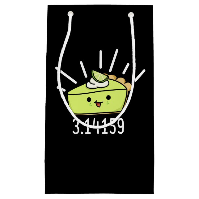 Petit Sac Cadeau Math Pi Nombre Funky Pie Pun Dark BG (Devant)