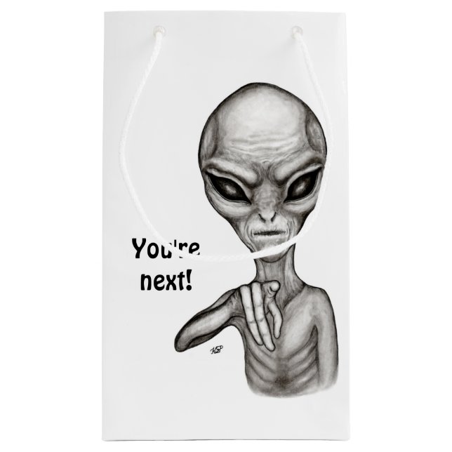 Petit Sac Cadeau Mauvais Alien, Tu es le prochain ! (Dos)