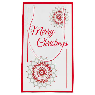 Petit Sac Cadeau Médaillon classique Snowflake