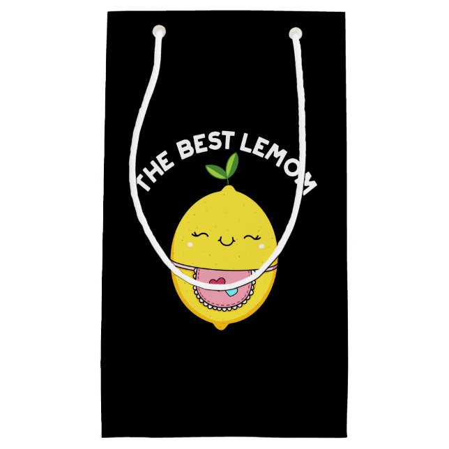 Petit Sac Cadeau Meilleur Lemom Funny Lemon Pun Dark BG (Devant)