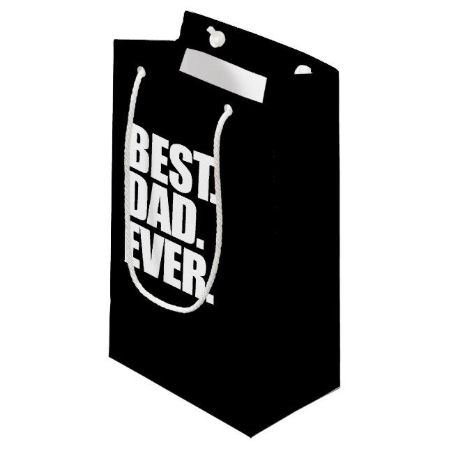 Petit Sac Cadeau Meilleur papa jamais pour la fête des pères (Devant Angle)