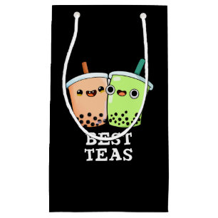 Petit Sac Cadeau Meilleurs Thés Drôle Besoins Boba Tea Pun Dark BG