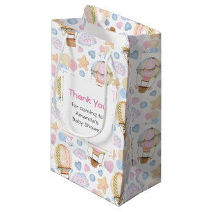 Petit Sac Cadeau Merci de Motif d'aquarelle à air chaud