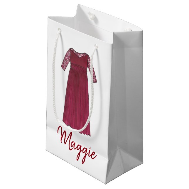 Petit Sac Cadeau Mère de la mariée Groom de mariage Gown robe de ma (Devant Angle)
