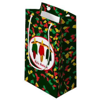 Petit Sac Cadeau Mexicaine Fiesta Three Amigos Hot Peppers