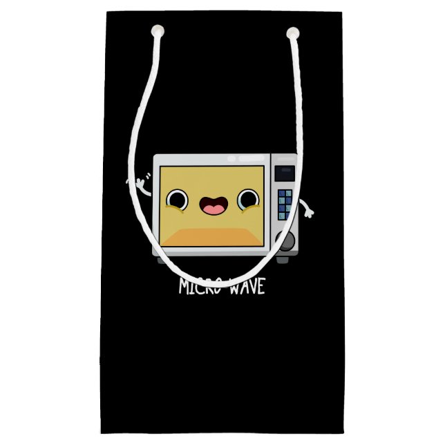 Petit Sac Cadeau Microwave Funny Pun Dark BG (Devant)