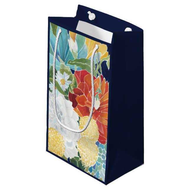 Petit Sac Cadeau Midnight Florals III (Devant Angle)