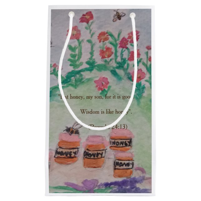 Petit Sac Cadeau Miel et abeilles (Devant)