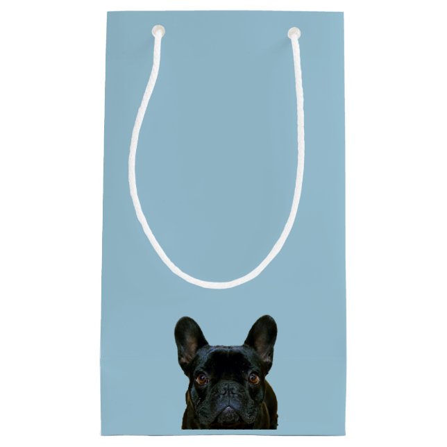 Petit Sac Cadeau Mignon Black French Bulldog Frenchie Photo : (Devant)