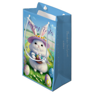 Petit Sac Cadeau Mignonne lapin de Pâques 01