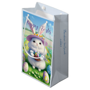 Petit Sac Cadeau Mignonne lapin de Pâques 01