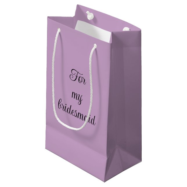 Petit Sac Cadeau Miniature Lilac couleur solide (Devant Angle)