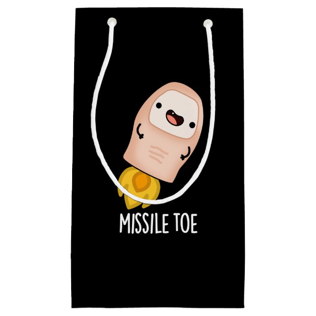 Petit Sac Cadeau Missile Toe drôle Mistletoe Pun Dark BG (Devant)