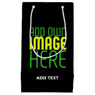 PETIT SAC CADEAU MODELE DE TEXTE D'IMAGE NOIRE SIMPLE ET MODIFIABLE