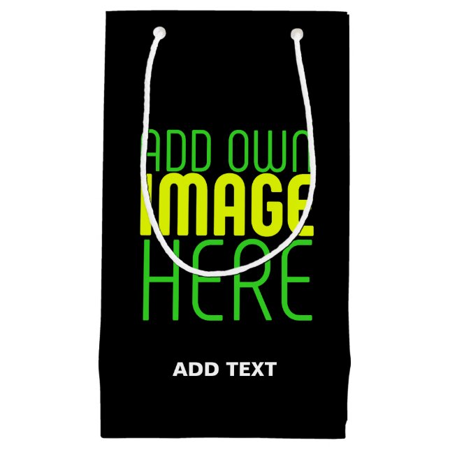 PETIT SAC CADEAU MODELE DE TEXTE D'IMAGE NOIRE SIMPLE ET MODIFIABLE (Devant)