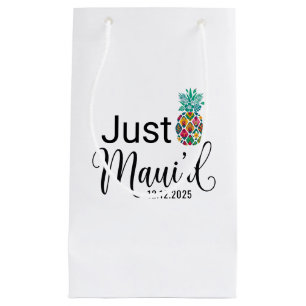 Petit Sac Cadeau Modern Just Maui'd   Couple de lune de miel à Hawa