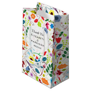 Petit Sac Cadeau Moderne Boho Chic Floral Mariage Faveur