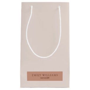Petit Sac Cadeau Moderne Minimaliste Simple Disposition Typo Brown