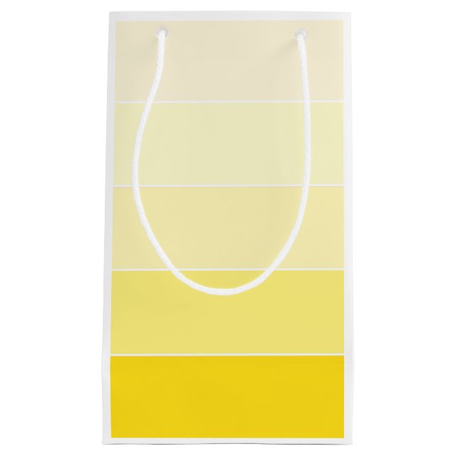Petit Sac Cadeau Modish Jaune Blanc rayé Modèle tendance (Devant)