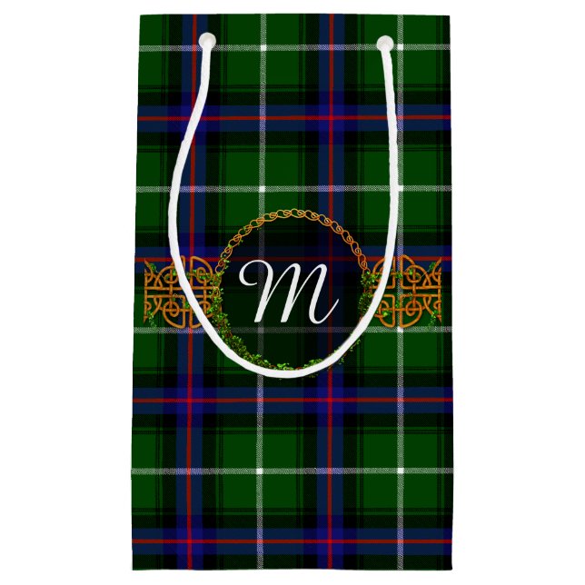 Petit Sac Cadeau Monogramme MacDonald du tartan d'îles (Devant)