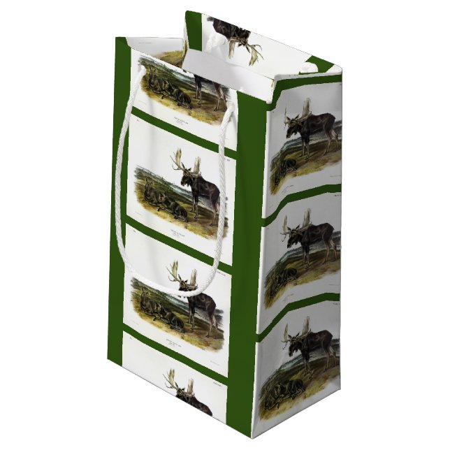 Petit Sac Cadeau Moose Deer (Moose - Alces alces) par Audubon (Dos Angle)