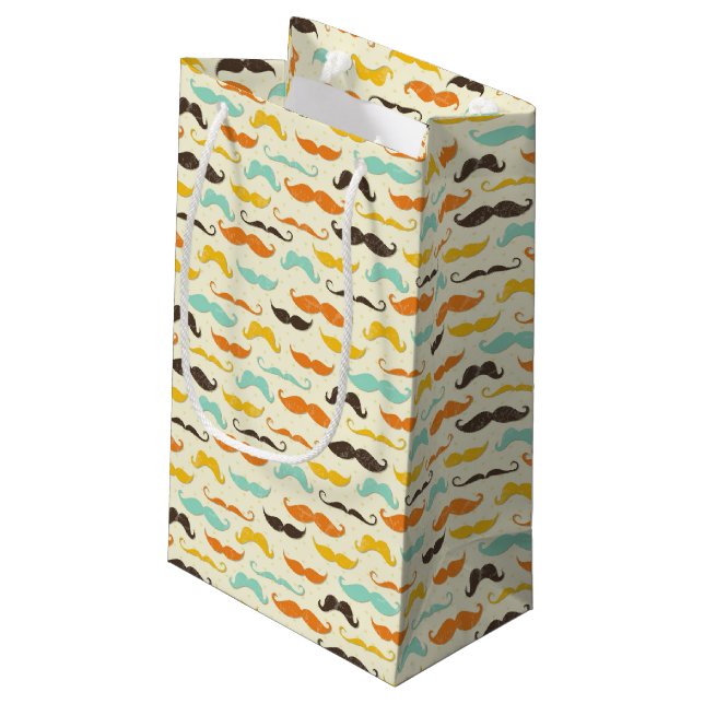 Petit Sac Cadeau Motif 3 de moustache (Dos Angle)