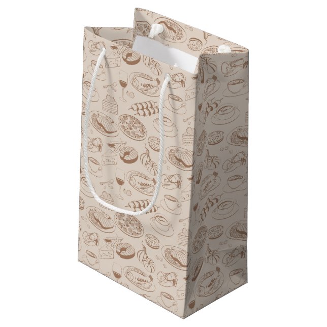 Petit Sac Cadeau Motif 3 de nourriture (Dos Angle)