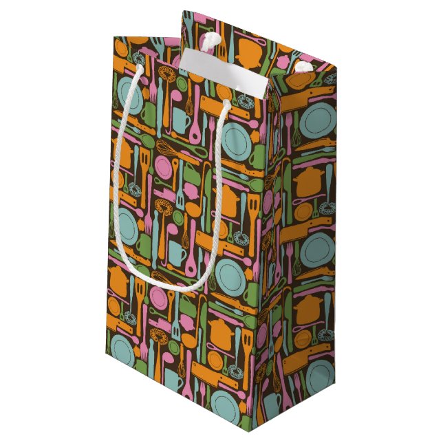 Petit Sac Cadeau Motif 3 d'ustensiles de cuisine (Dos Angle)