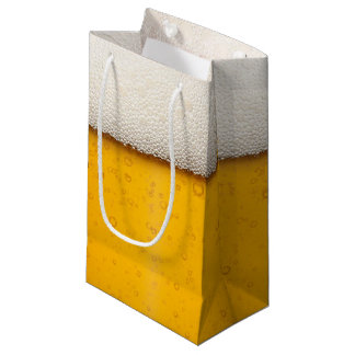 Petit Sac Cadeau Motif Arrière - plan des bulles de bière